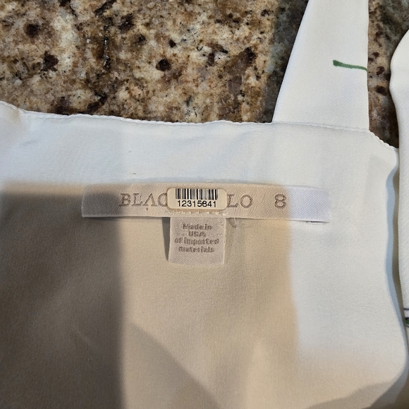 Black Halo Zalda Floral Flutter Ruffle Dress Romantic White Formal Cocktail 8 - Picture 9 of 12